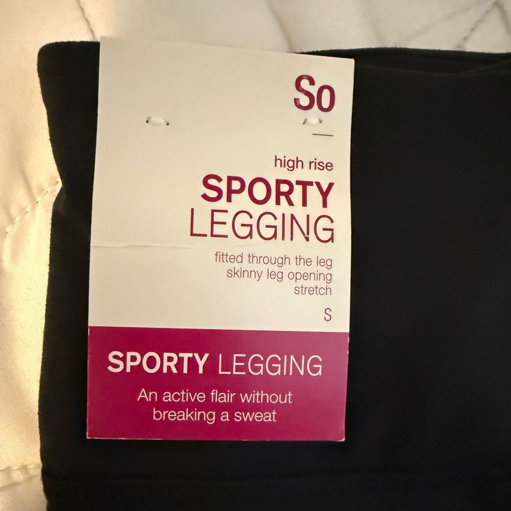 🦄 SO High Rise Sporty Leggings - Black - Picture 2 of 3